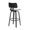 Armen Living Pico 26" Swivel Black Wood Counter Stool in Light Gray Fabric with Black Metal LCPIBABLKLTGR26 - alternate 7